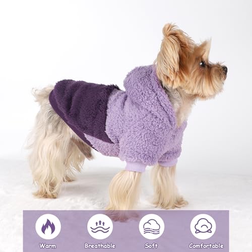 Dog Sweaters for Small Dogs (Small (Chest 14.6 in) / Purple)