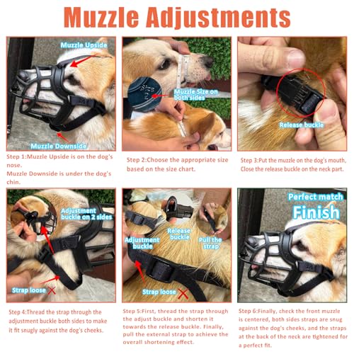 Dog Muzzle Lightweight Breathable Basket Muzzle for Dogs (Size 1)