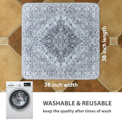 Washable Pee Pads for Dogs (36x36 Inch (Pack of 2) / Gray/Geo)