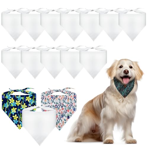 15 PCS Sublimation Blank Dog Bandana (Pet Scarf *15pcs)