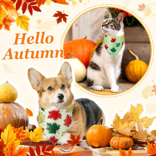 200 Pcs Fall Dog Bandanas Bulk (Orange, Yellow, White / Fall)