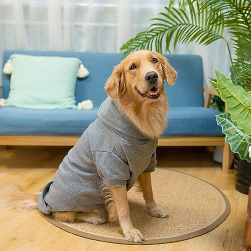 Dog Hoodie for Large Medium Small Dogs (Grey / XX-Large)