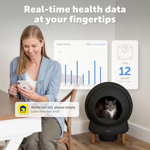 ScoopFree SmartSpin Self (Black / SmartSpin Litter Box Bundle)