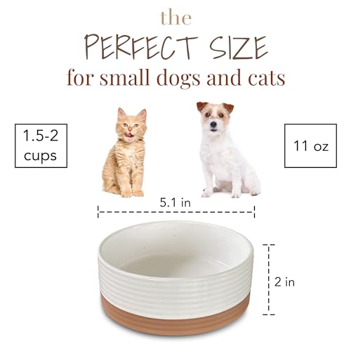 Ceramic Pet Bowl Size Small (Small / Vanilla White)