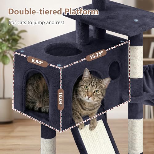 Cat Tree Tower 42'' with Condo (Dark gray / 42 inch)