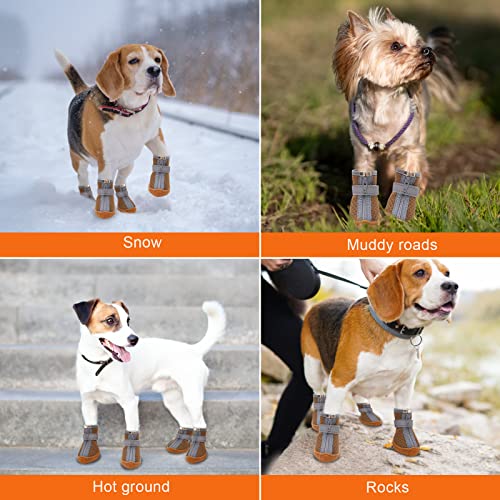 Dog Shoes for Small Dogs (#2 (width 1.29 inch) for 6.5-10 lbs)