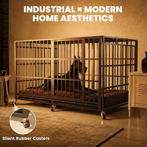 78 Inch Heavy Duty Dog Crate (Black / XXX-Large)
