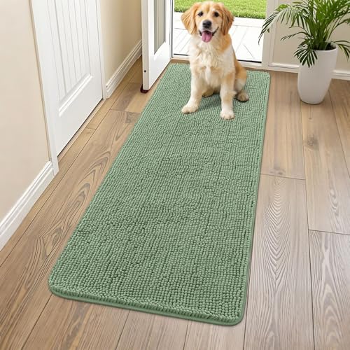 Dog Door Mat for Muddy Paws 59x20 (Olive Green / 59"X20")