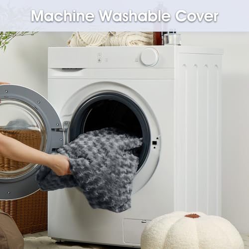 Orthopedic Washable Human Dog Bed for Adult & Dog Cozy Sleep (61"l x 43"w x 7"th / Dark Grey)