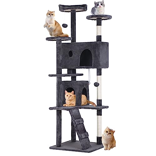 70" Cat Tree Tower (70in / Ashy)
