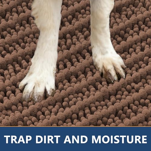 Dog Door Mat for Muddy Paws 30x20 (Layered-Mocha / 30"X20")