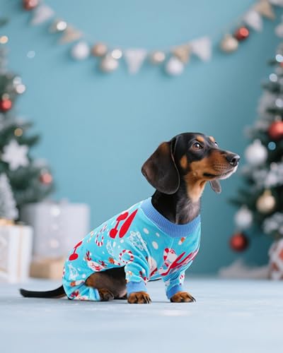 4 Pack Christmas Velvet Dog Pajamas for Medium Dogs (Medium)