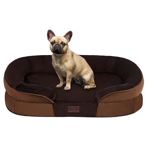 Orthopedic Waterproof Medium Dog Bed Sofa (Brown / Medium(28 x 21 x 5.5 inch))