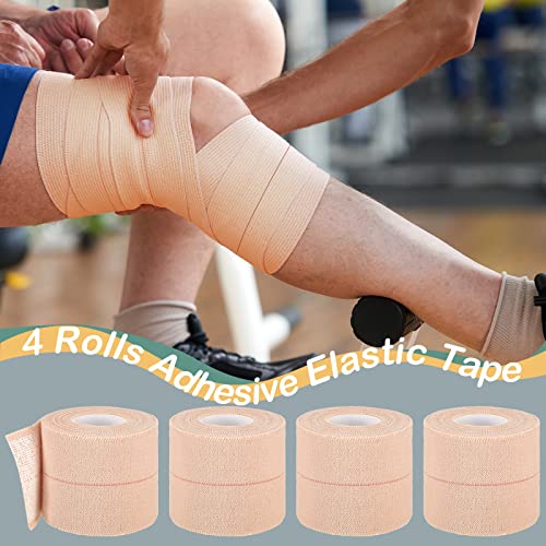 4 Rolls Elastic Adhesive Tape Bandage (2 Inch in Width)