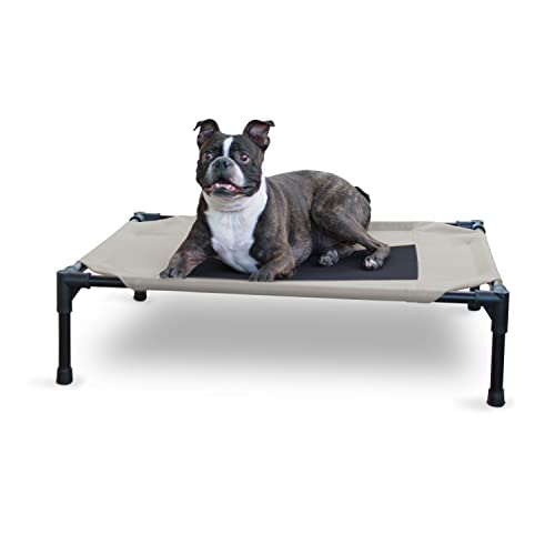 K&H Outdoor Elevated Dog Bed (Taupe/Black Mesh / Medium 32"L x 25"W)