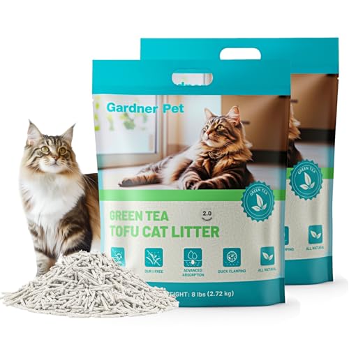 Natural Tofu Cat Litter with Green Tea Extract (12 lb (6 lb×2 Bags))