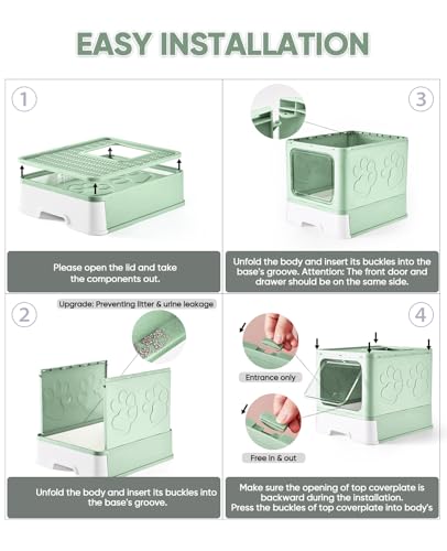 Cat Litter Box with X (Upgrade Green)