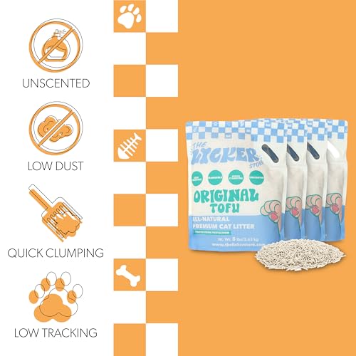 Ultra Absorbent Fast Clumping Tofu Cat Litter (32 LBS (8 LBS*4 BAGS))
