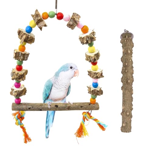 Bird Swing & Chew Toy for Parakeets (multicolored)