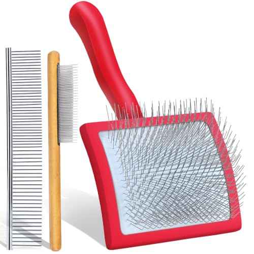 Slicker Brush for Dog (Large / Red)
