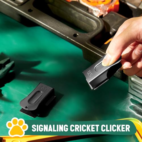 2 Pcs Dog Training Clicker Brass Cricket for Dogs Cats (Black)