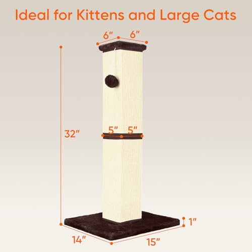 Cat Scratching Post for Indoor Cat (Beige)