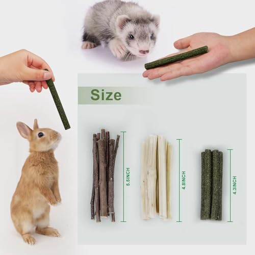 300g Guinea Pig & Rabbit Chew Toys with Apple & Timothy Sticks (300g)