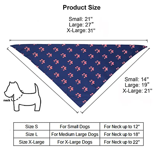American Flag Dog Bandana (X-Large / Flag-2)