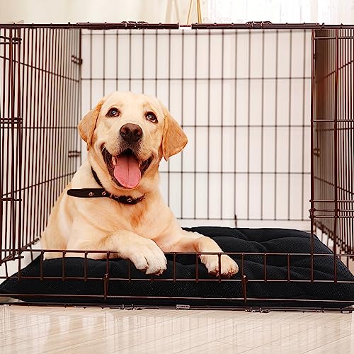 Chew Proof Indestructible Dog Beds for Aggressive Chewers (18"x29" / Black)