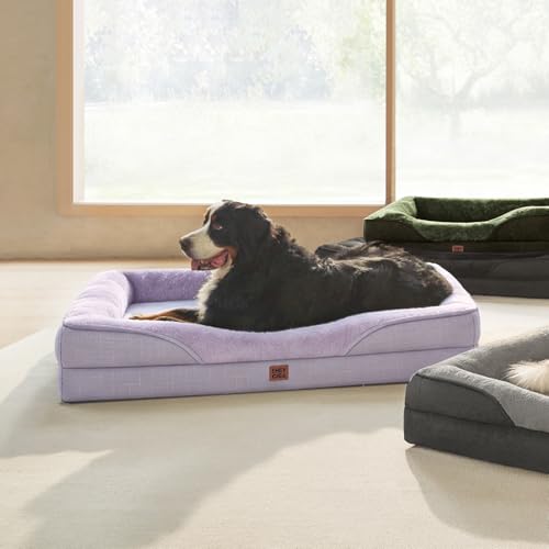 Orthopedic Dog Bed for Large Dog (Purple / 41x27x7.5)