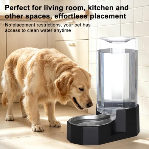 9L Lagre Gravity Dog Water Dispenser (Black / 9L Without Filter)