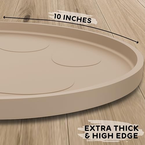 Dog Food Mat Round 10" (10" Round / Beige)