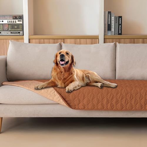 Waterproof Pet Couch Cover (30x80 Inch (Pack of 1) / Dark Pumpkin/Light Pumpkin)