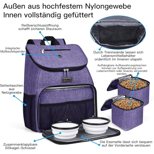Dog Travel Bag (Purple-A)
