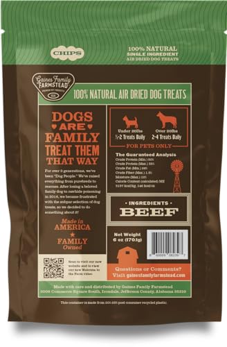 Gaines Family Farmstead Beef Chips for Dogs (6 Ounce (Pack of 1))