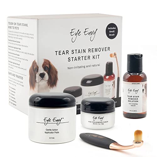 Dog Tear Stain Remover Starter Kit with ProPowder Brush (1 Count (Pack of 1))