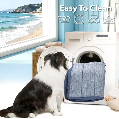 Dog Cooling Mat for Large Dogs (Dark Beige / 24"L x18"W x 0.8"H)
