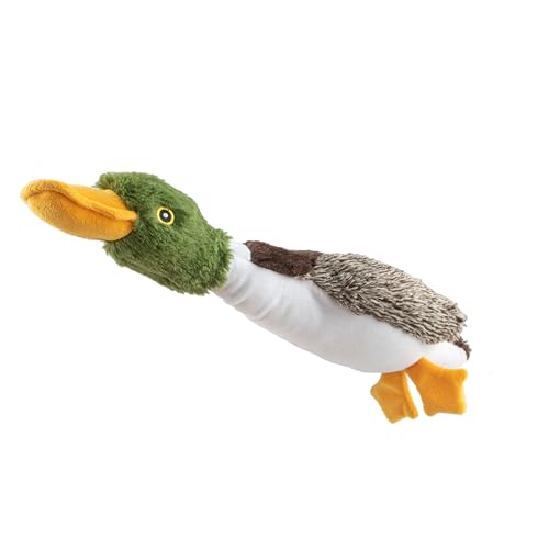 Interactive Squeaky Dog Chew Toy (Mallard Duck (Brown) / Small)
