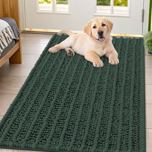 Dog Door Mat for Muddy Paws 47x32 (Layered-Green / 47"X32")