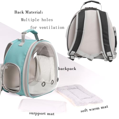 Guinea Pig Carrier Backpack with Soft Warm Mat Set (Green)