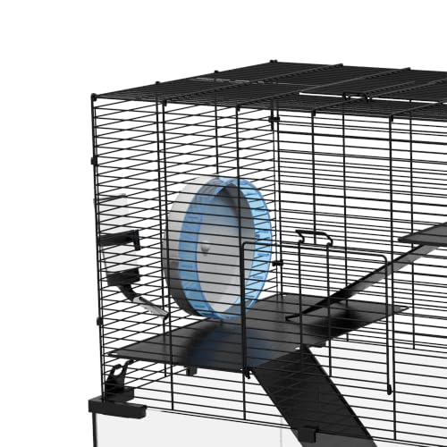 Large Hamster Cage with Deep Tempered Glass Bottom (23.5"L x 15.8"W x 22.5"H)