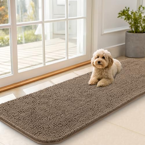 Dog Door Mat for Muddy Paws 59x20 (Tan / 59" X 20")