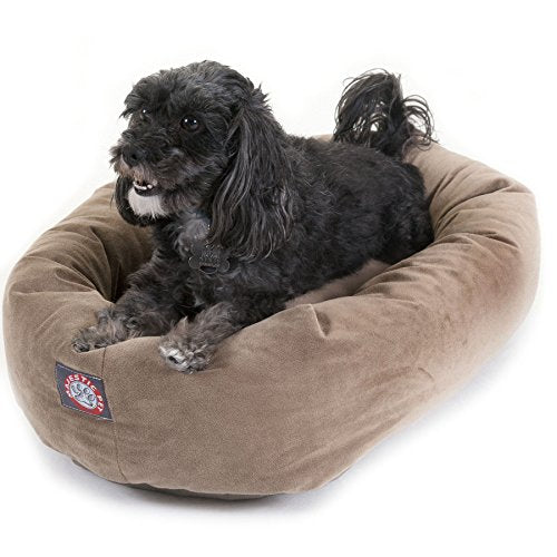 Suede Calming Dog Bed (Stone)