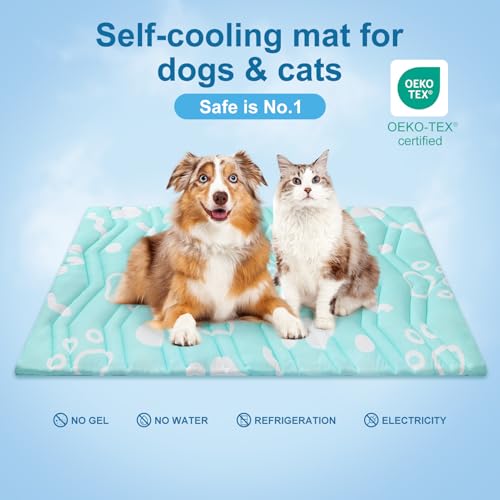 Cooling Mat for Medium Dogs (Aqua Blue / 36.0"L x 23.0"W x 1.0"Th(M))