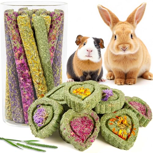 Timothy Hay Treats Rabbit Toys Bunny Guinea Pig Hamster Natural Chews for Teeth Handmade Rabbit Chews and Treats Chinchilla Rat Gerbil