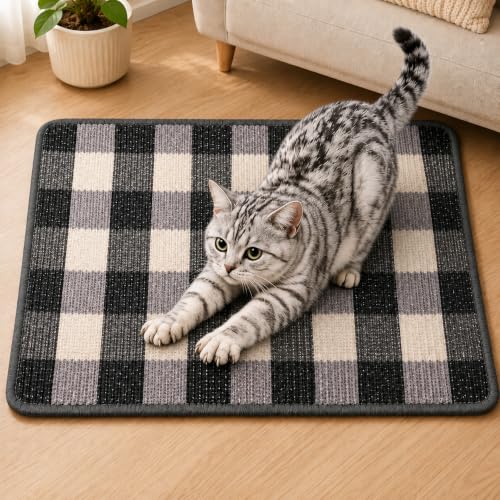 Cat Scratcher Mat (Black White)