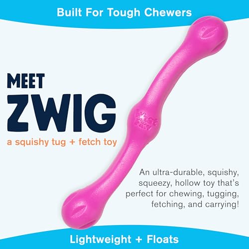 Zogoflex Echo Zwig Squeezy Dog Fetching Stick (Hot Pink)