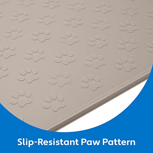100% Waterproof Dog Food Mat (Beige / 18"L x 12"W)