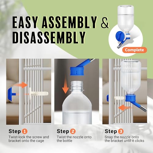 No Drip Small Animal Water Bottle (C125 Blue / Hamsters-Hedgehogs-Sugar Gliders)