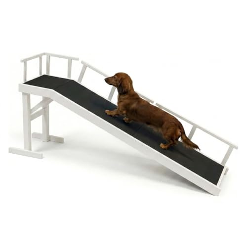 73" Dog Ramp for Bed&Couch (White / 73.2"L x 25"H x 15.7"W)